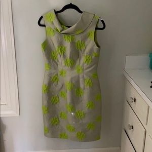 Sara Campbell grey and green dress brand new